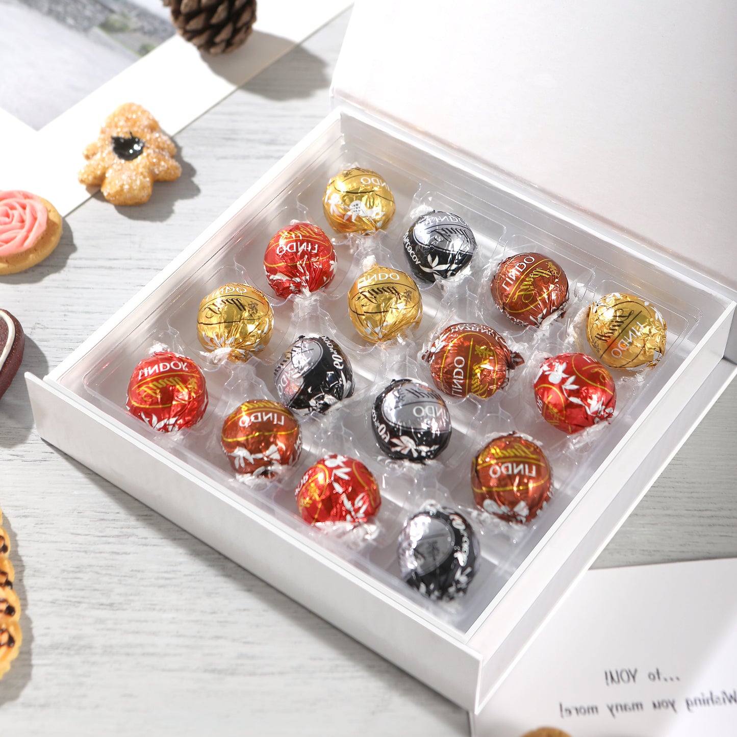 Wholesale 4 Colors 16-Piece Chocolates Boxes Truffle Gift Boxes