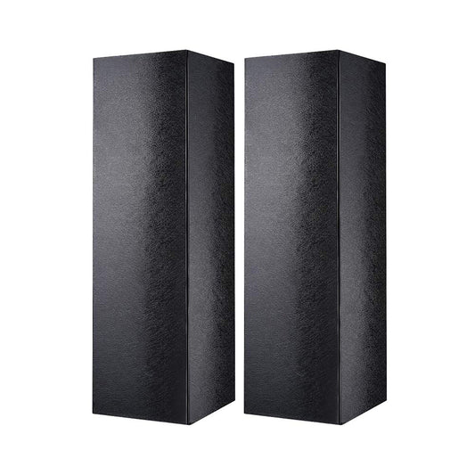 PKGSMART 13.5x4.5x4 Inches Glossy Black Grass Texture Wine Bottle Gift Boxes - Pack of 2/6/30/300 boxes