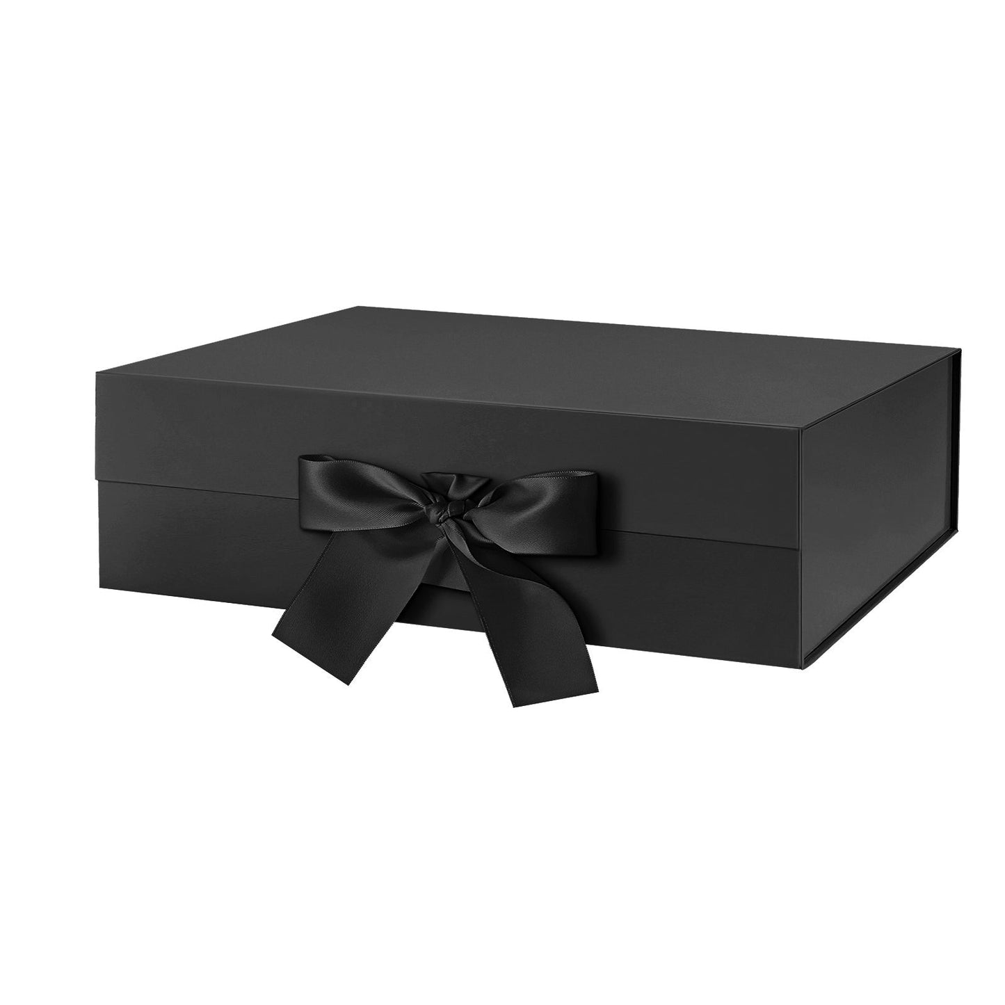 PKGSMART Magnetic Collapsilbe Gift Box with Ribbon (14x9.5x4.5'')