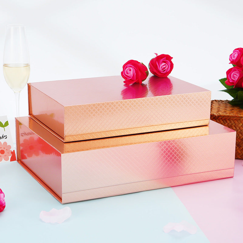 PKGSMART 11.5x8x2.5 Inches Rose Gold for Gift Packaging-5 pcs