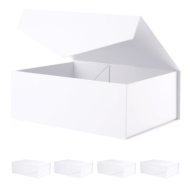 PKGSMART 2 Color 11x8x4 Inches Matte Gift Box with Lid for Presents-5 Boxes