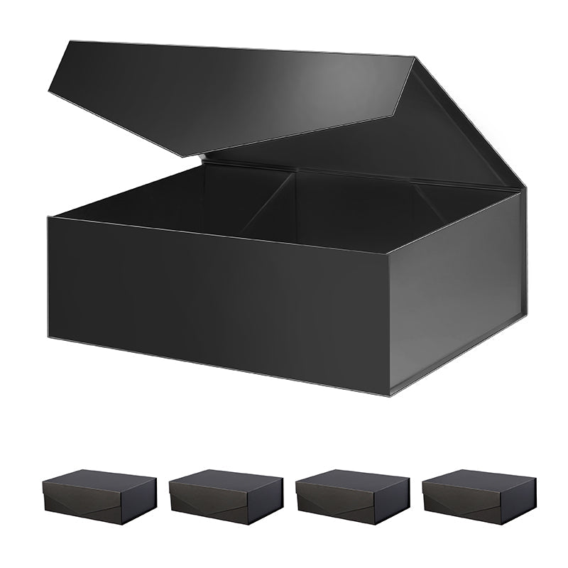 PKGSMART 12x8.5x4 Inches Matte Collapsible Large Gift Boxes