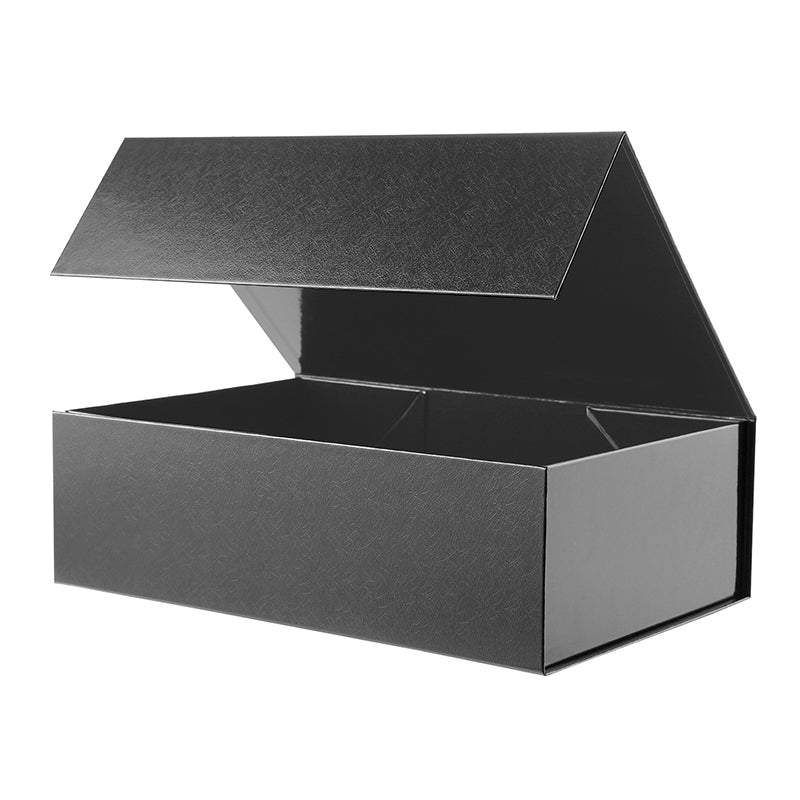 PKGSMART 2 Color 14x9.5x4.5 Inches Glossy Large Magnetic Gift Box-2 Boxes