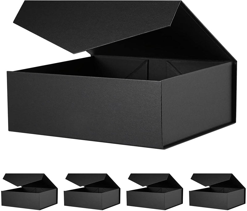 PKGSMART 2 Color 14x9.5x4.5 Inches Kraft Collapsible Magnetic Gift Boxes - Pack of 5/25/100/500 Boxes