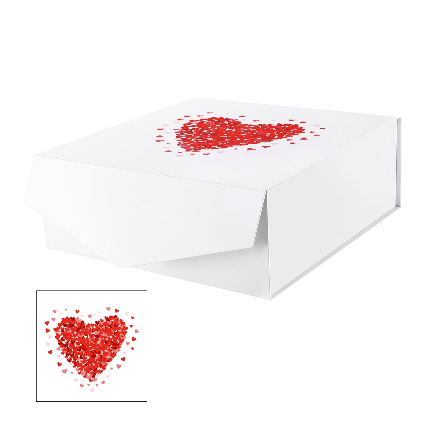 PKGSMART 9.5x9.5x3.5 Inches Valentine's Day LOVE Gift Box