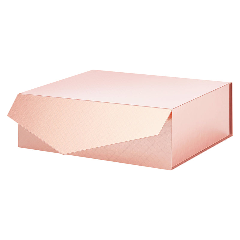 PKGSMART Rose Gold 14x9.5x4.5 Inches Large Gift Boxes-2 Boxes