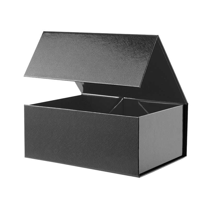 PKGSMART 2 Color 9.5x7x4 Inches Black Gift Boxes with Flat Lids