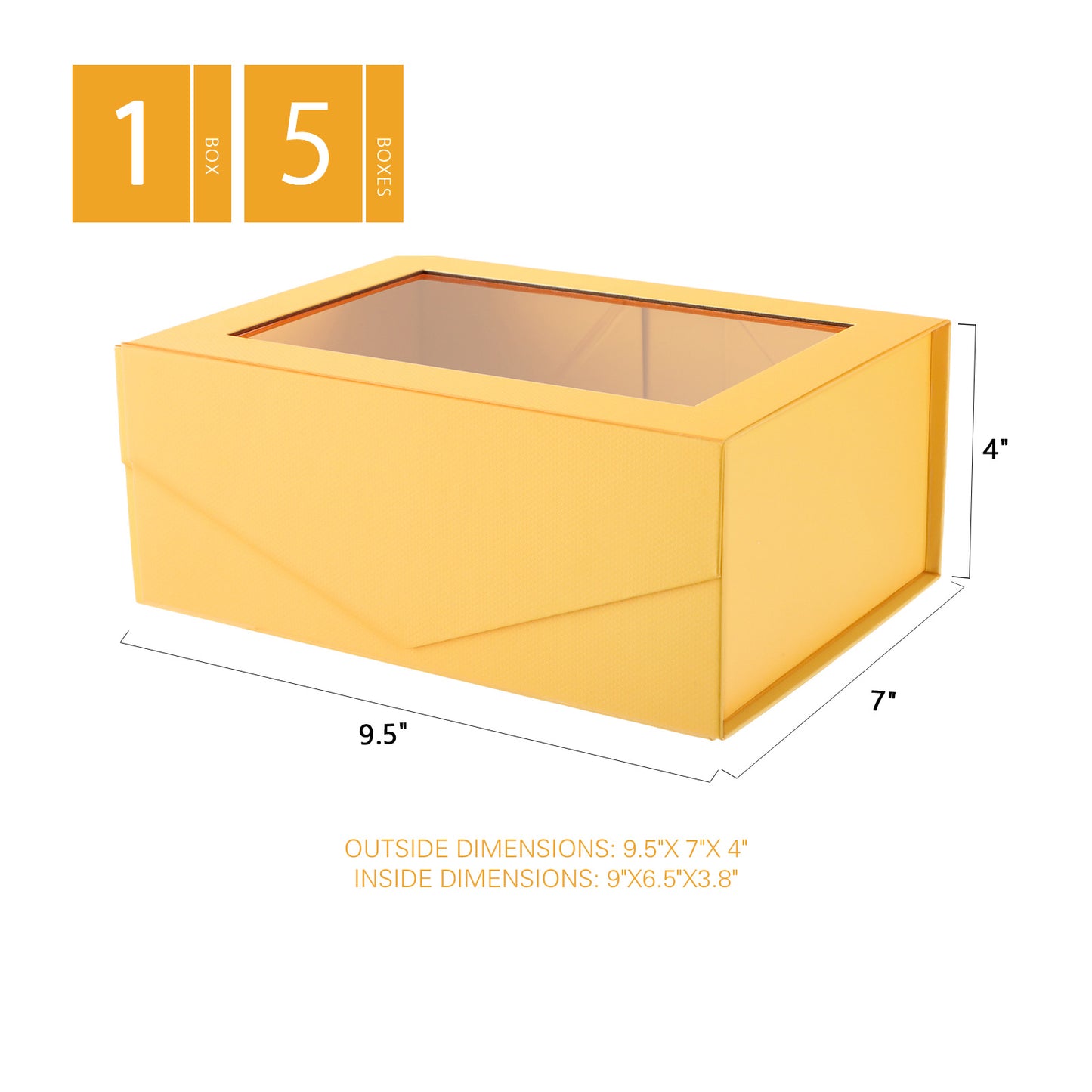 Wholesale 7 Color 9.5x7x4 Inches with Window Lid Box for Gift Packaging