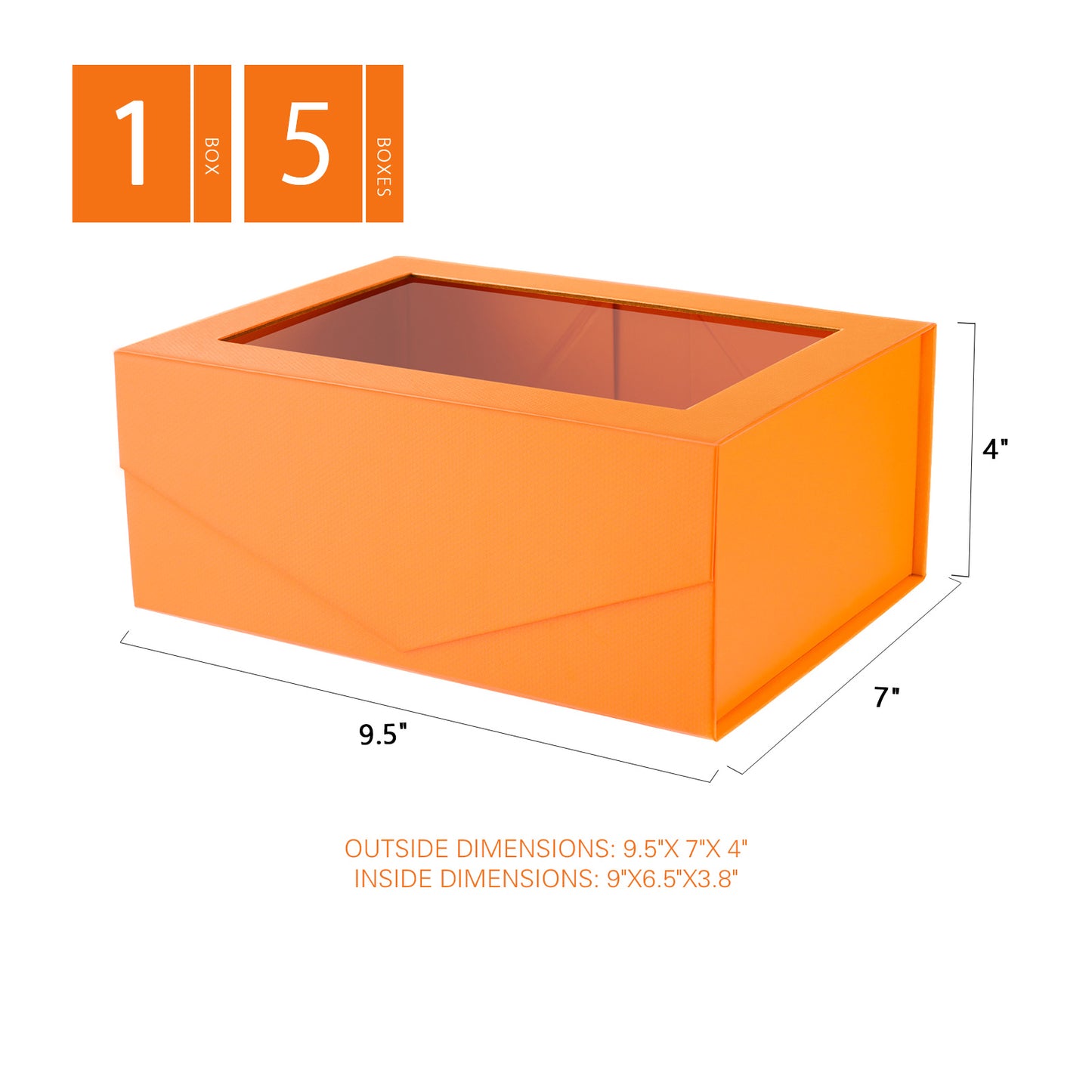 Wholesale 7 Color 9.5x7x4 Inches with Window Lid Box for Gift Packaging
