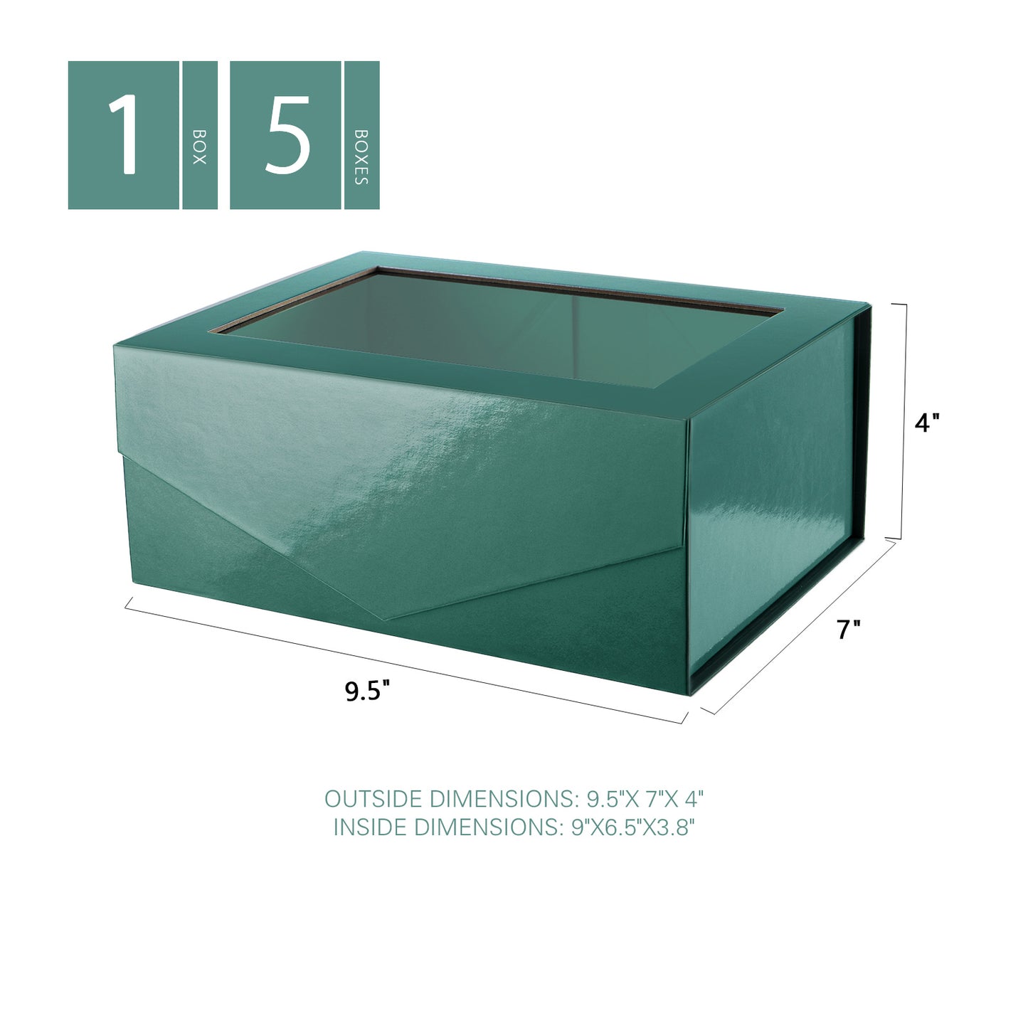 Wholesale 7 Color 9.5x7x4 Inches with Window Lid Box for Gift Packaging