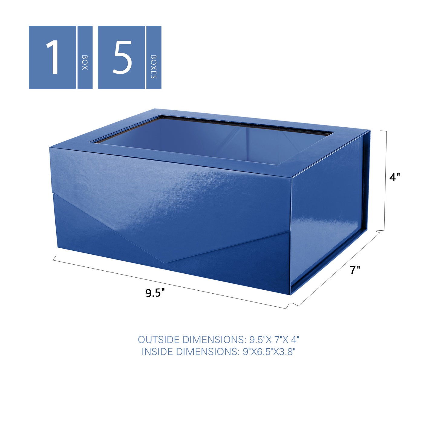 Wholesale 7 Color 9.5x7x4 Inches with Window Lid Box for Gift Packaging