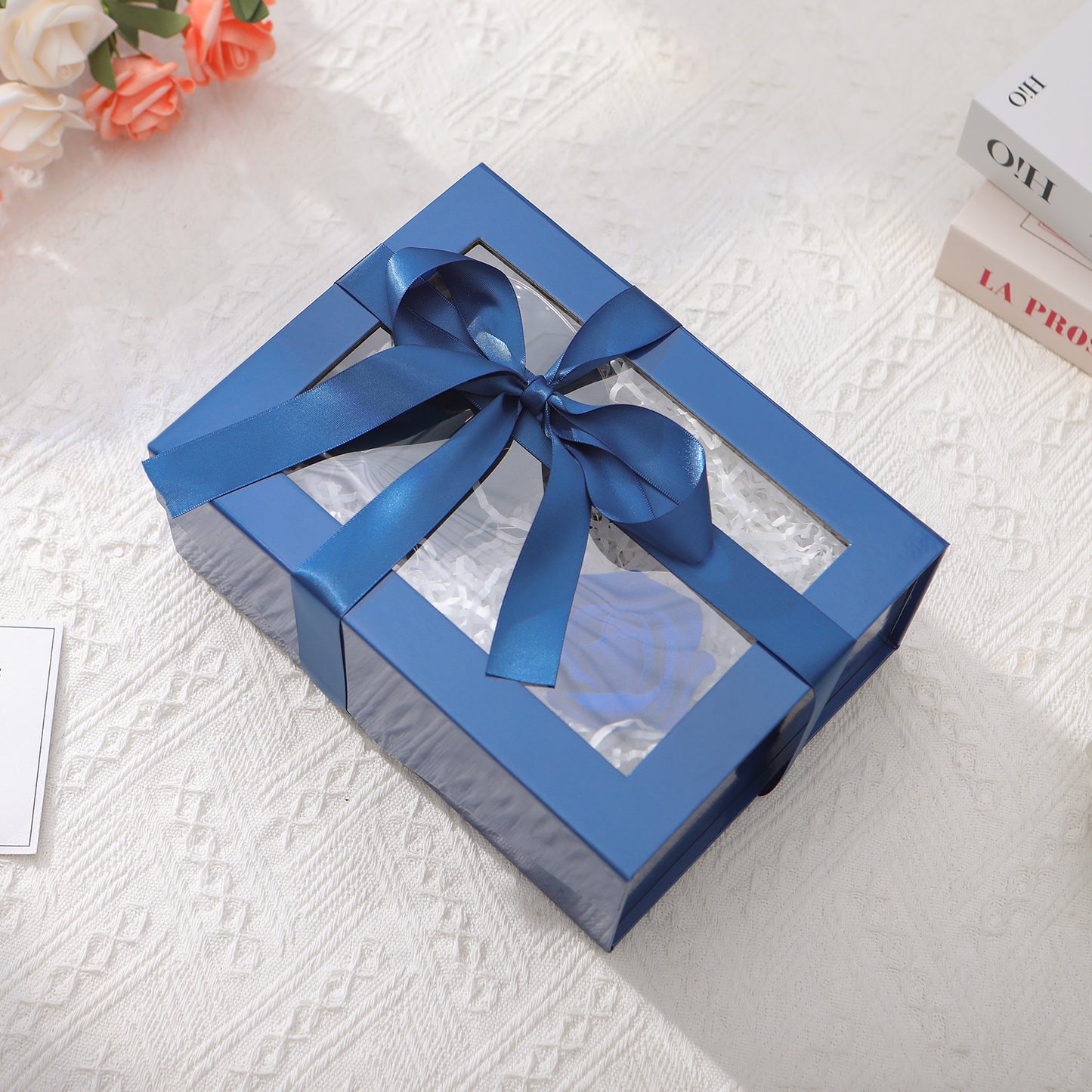 Wholesale 7 Color 9.5x7x4 Inches with Window Lid Box for Gift Packaging