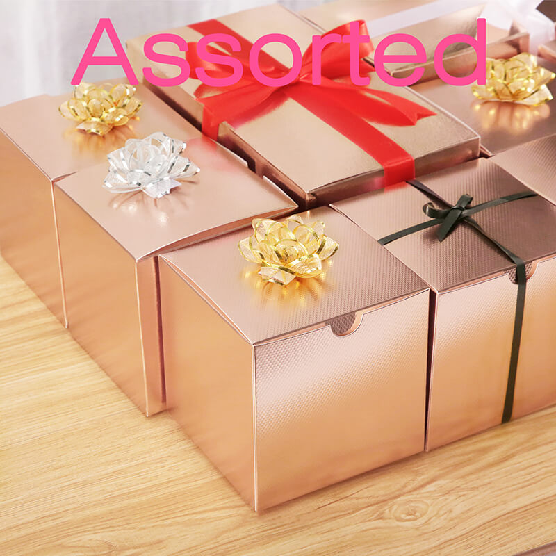 PKGSMART 2 Color 4x4x4 Inches Gift Boxes for Small Gifts Cupcake Boxes -50 Boxes