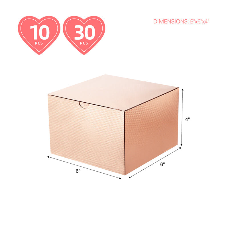 PKGSMART 2 Color 6x6x4 Inches Small Gift Boxes for Light Gift-10 pcs