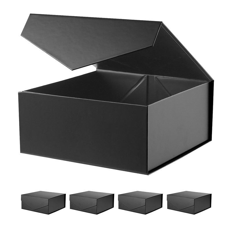 PKGSMART 2 Color 8x8x3.6 Inches Matte Gift Box with Lid for Presents