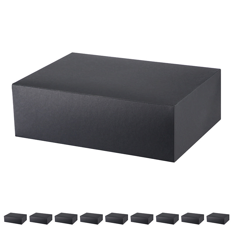 PKGSMART 9.5x6.5x3 Inches Matte Black Paper Gift Boxes for Light Gifts-10 pcs/30 pcs