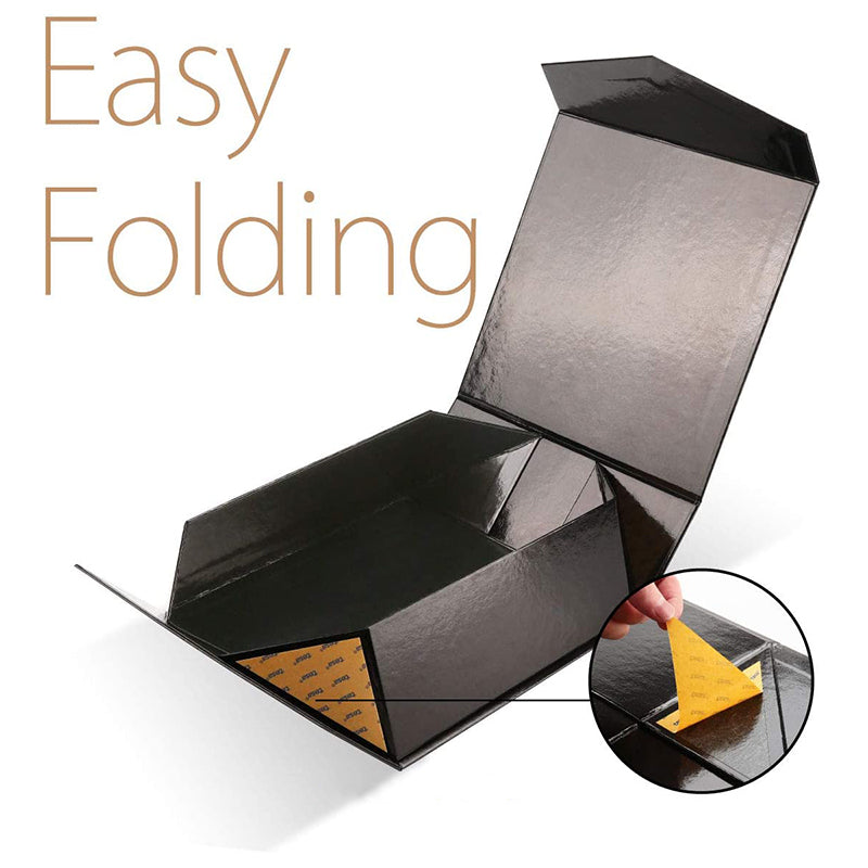 Wholesale 5 Colors 9.5x9.5x3.5 Inches Glossy Collapsible Gift Boxes