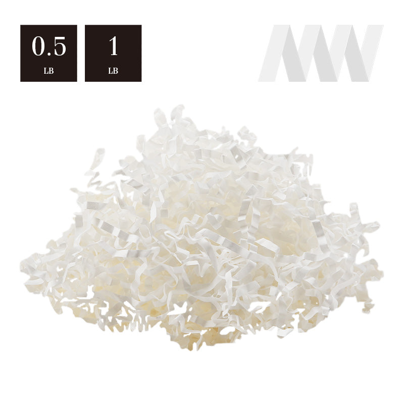 PKGSMART White Crinkle Cut Paper Shred Filler Shredded Paper Crinkle Paper for Gift Packaging