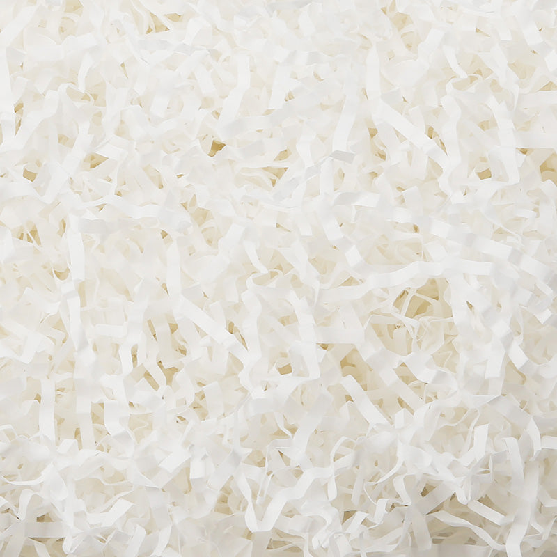 PKGSMART White Crinkle Cut Paper Shred Filler Shredded Paper Crinkle Paper for Gift Packaging