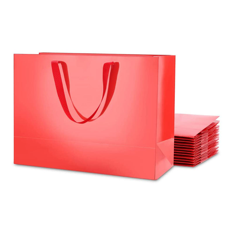 PKGSMART 7 Color 16x6x12 Inches Premium Gift Bags with Handles-12/96/480pcs