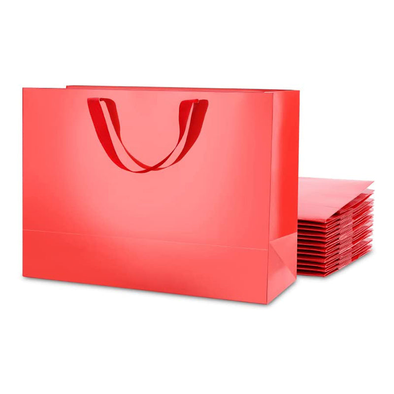 PKGSMART 5 Color 13x5x10 Inches Premium Gift Bags with Handles for Gift Giving-12/96/480pcs