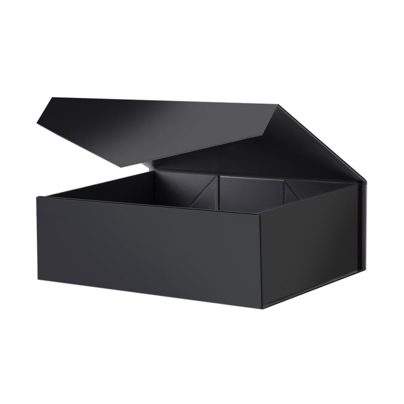 PKGSMART 2 Color 14x9.5x4.5 Inches Matte Rigid Flat Magnetic Folding Gift Box-5 Boxes