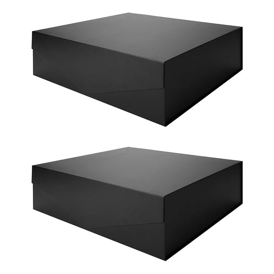 PKGSMART 2 Color 17x14.5x5.5 Inches Matte Grain Texture Extra Large Gift Box-2 Boxes