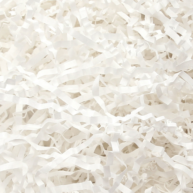 PKGSMART White Crinkle Cut Paper Shred Filler Shredded Paper Crinkle Paper for Gift Packaging